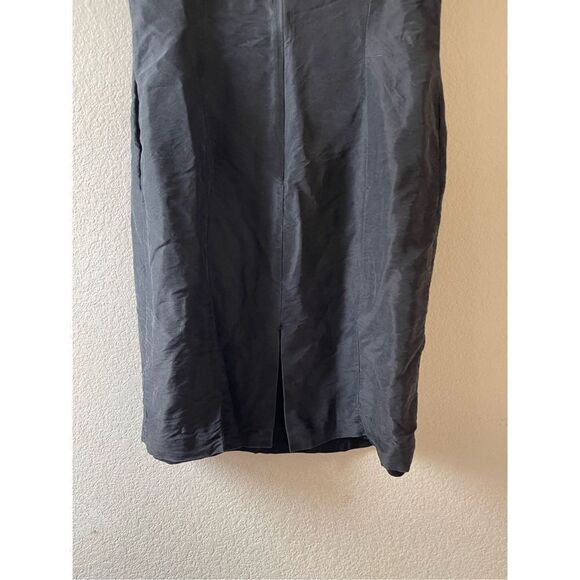 Ann Taylor 90s‎ 100% silk black mini dress size 8 - Picture 4 of 7